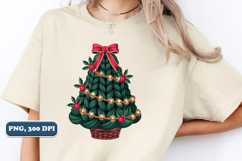 Crochet Yarn Christmas Tree PNG, Christmas tree PNG Product Image 3