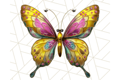 Metallic Butterfly Clipart PNG Clipart, Vibrant Butterfly Product Image 4