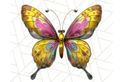Metallic Butterfly Clipart PNG Clipart, Vibrant Butterfly Product Image 4