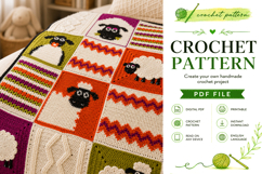 Sheep Crochet Blanket Pattern PDF Product Image 3