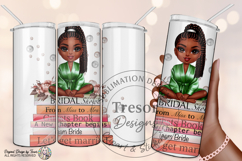Black Bride Chibi PNG | Green Robe Bridal Shower Product Image 4