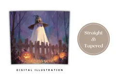 Art Halloween Tumbler, Cute Ghost Tumbler Template Product Image 4