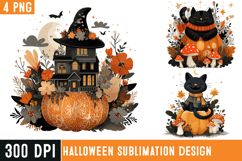 Halloween Sublimation Design,Halloween Clipart png Product Image 1