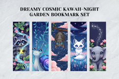 Dreamy Cosmic Kawaii Night Garden Bookmark Set Product Image 4