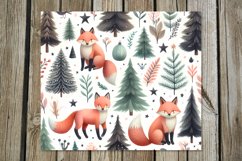 Christmas pattern | 8 fox Xmas Sublimation Tumbler Designs Product Image 4