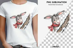 Christmas peeking character png design for T-shirts Product Image 4