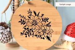 Hand Drawn Poinsettia Floral Arrangement SVG Product Image 4