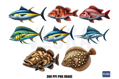 Saltwater Fish PNG Bundle Product Image 4