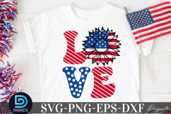 Love SVG, 4th July Sunflower SVG Product Image 4