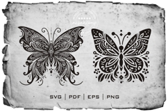 Tribal Butterfly Silhouette Vector Product Image 8