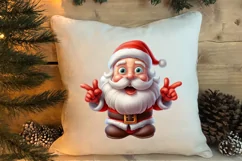 Christmas Santa Claus Peeking Clipart PNG Product Image 4