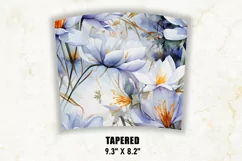 Crocuses Flower Tumbler Wrap | Flower Tumbler Sublimation Product Image 4