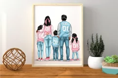 Family clipart of 5 people Product Image 7