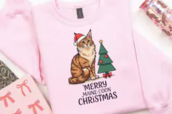 Maine Coon Christmas PNG, Merry Maine Coon Christmas PNG Product Image 2