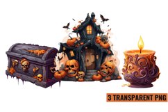 Watercolor Halloween Clipart Sublimation, PNG Product Image 1