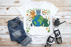 Paws for the planet PNG Sublimation | Earth Day PNG Design Product Image 4