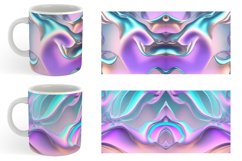 3D Holographic Wavy Fluid Mug Wrap| Mug sublimation design Product Image 6