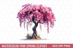 Watercolor Pink Spring Clipart Product Image 1
