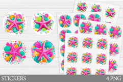 Starfish Sticker Design. Sea Sticker Printable Product Image 1