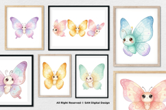 15 Bundle Watercolor Cute Butterfly Kids Animal Caterpillar Product Image 4