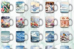 100 Winter Mug Wrap Bundle, Christmas Sublimation, Santa PNG Product Image 5
