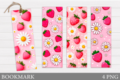 Strawberry Bookmark Design. Berries Bookmark Printable Product Image 1