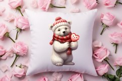 Valentines Day Bear Sublimation Clipart, Valentines Day PNG Product Image 4
