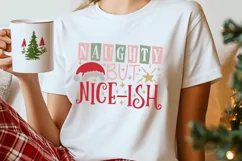 Naughty But Nice Ish Svg, Funny Christmas Svg, Naughty List. Product Image 4