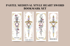 Pastel Heart Sword Bookmark Set | Medieval Fantasy Romance Product Image 4