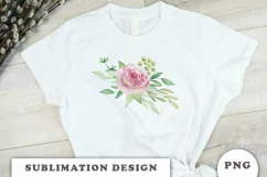 Watercolor flowers bouquet PNG Product Image 4