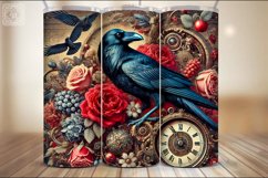 4 Gothic Raven Tumbler Sublimation, 20 oz Tumbler Wrap Product Image 5