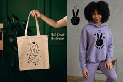 Peace sign silhouette and outline | Svg, Dxf and Png files Product Image 3