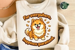 Fur Everywhere Happiness Guaranteed Cute Dog Lover Shirt Product Image 4