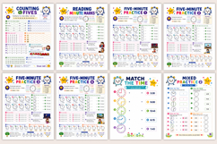 Time Telling Workbook | Printable Clock Learning Workbook Product Image 4