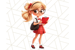 Cute Teacher Girls Clipart, School PNG, Teacher Sublimation Product Image 4