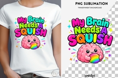 Squish brain png design for T-shirts Product Image 4