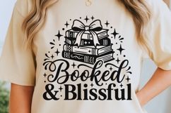 Booked And Blissful Svg, Book Lover Svg, Book Nerd Svg. Product Image 5