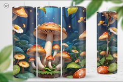 Mushroom Tumbler Sublimation, 20oz Tumbler Wrap Product Image 5