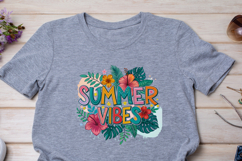 Colorful Tropical Summer Vibes PNG, Sublimation Design Product Image 4