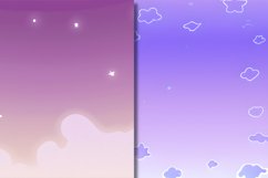 Cartoon purple ombre backgrounds / Purple digital paper pack Product Image 4