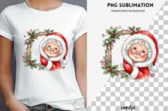 Christmas peeking character png design for T-shirts Product Image 4