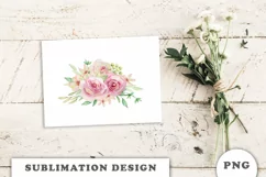 Watercolor flowers bouquet PNG Product Image 4