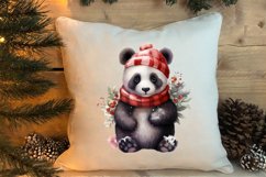 Panda Christmas Sublimation Clipart, Panda Christmas Clipart Product Image 4