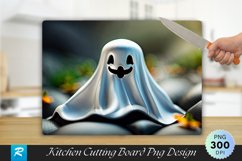 Little Ghost Cutting Board Sublimation Design Product Image 1