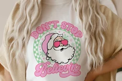 Don't Stop Believin, Christmas SVG, Pink Christmas PNG, Product Image 5