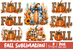 Coquette Patchwork Fall Pumpkin PNG, Trending Halloween PNG Product Image 1