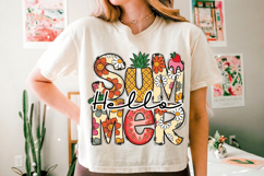 Hello Summer PNG sublimation |Beach &amp; Summer PNG T-Shirt Product Image 10