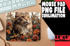 Playful Cat Sublimation Mousepad PNG Product Image 1