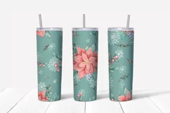 Christmas cute snowman Skinny tumbler wrap design Product Image 6
