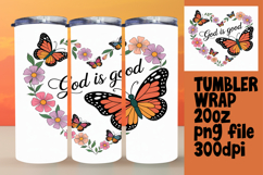 SLEEK 20oz PNG Tumbler Artwork , Butterfly Product Image 1